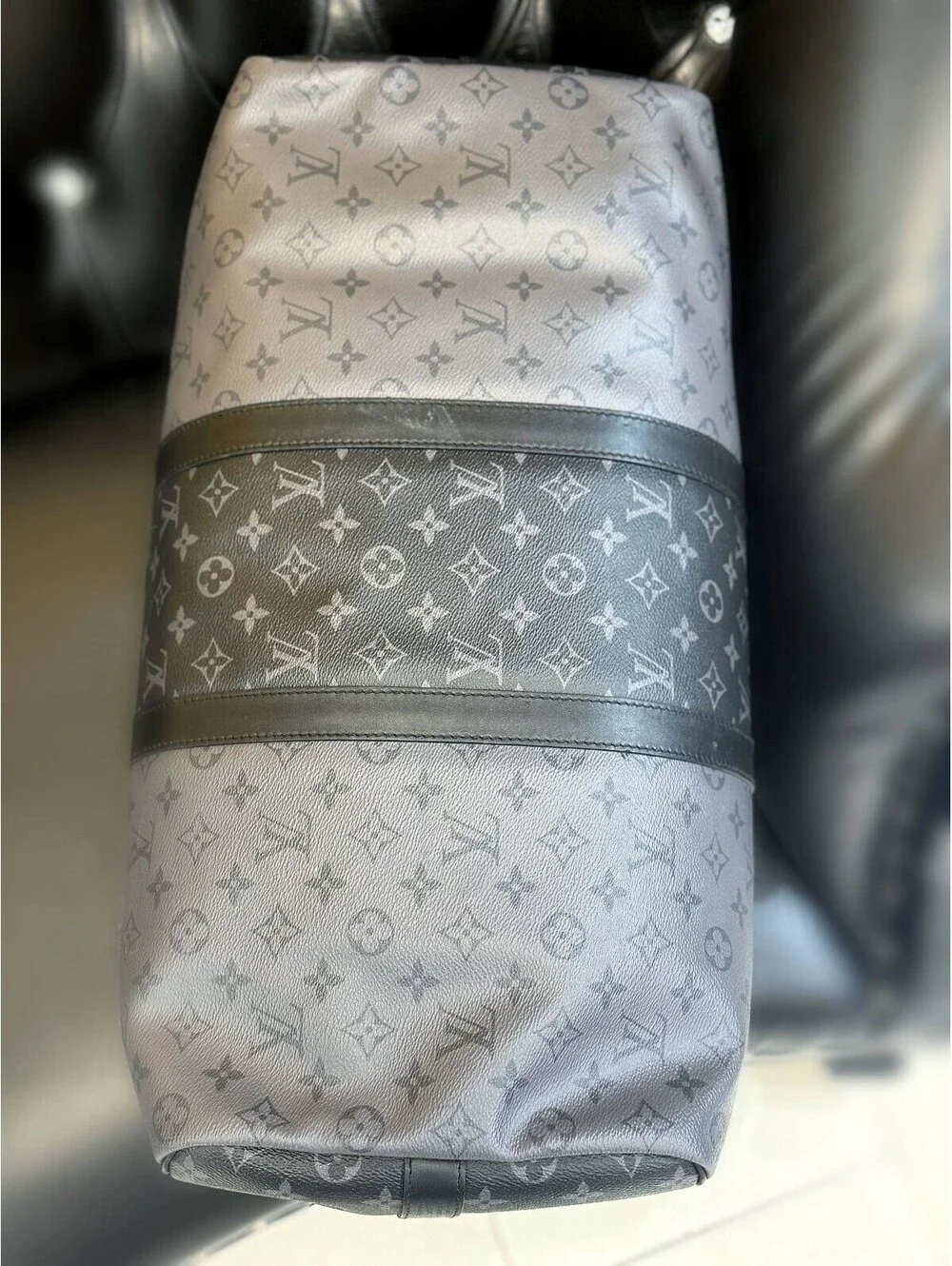 Louis Vuitton Monogram Eclipse Keepall 50 Travel Bag
